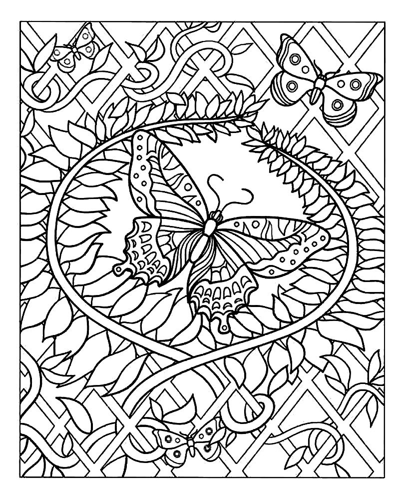 coloriage papillon magique