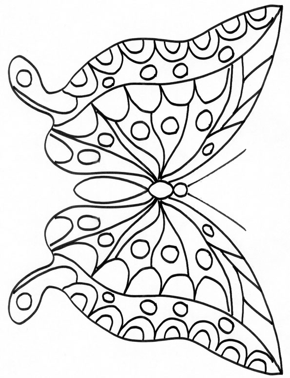 94 dessins de coloriage Papillon Symétrie à imprimer