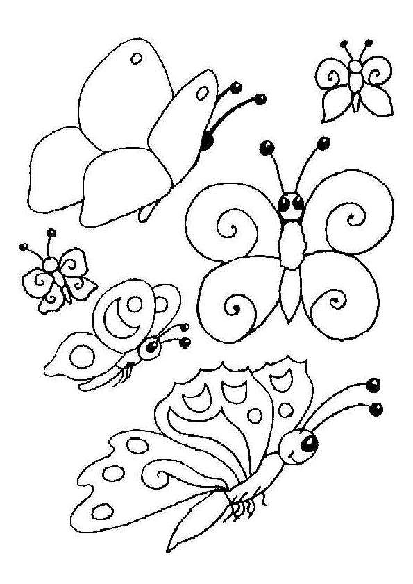 coloriage à dessiner papillon facile