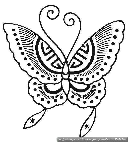 coloriage à dessiner papillon 2 ans