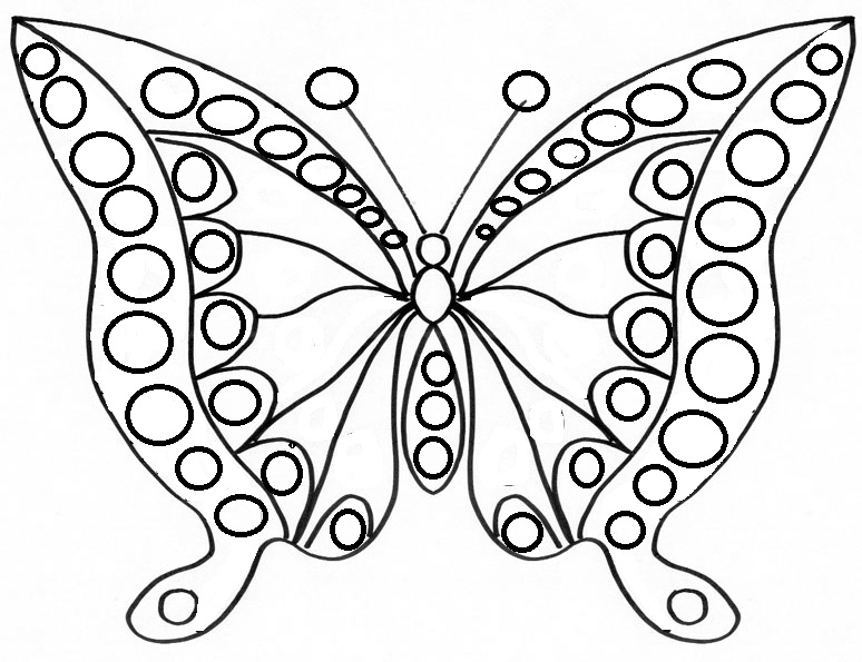 coloriage papillon avec coeur