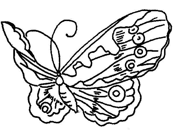 coloriage à dessiner cocon papillon