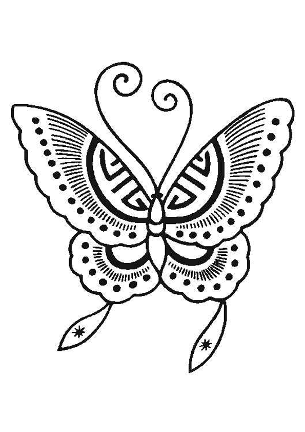 coloriage à dessiner famille papillon