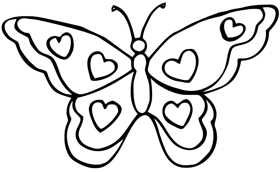 coloriage Ã dessiner papillon facile