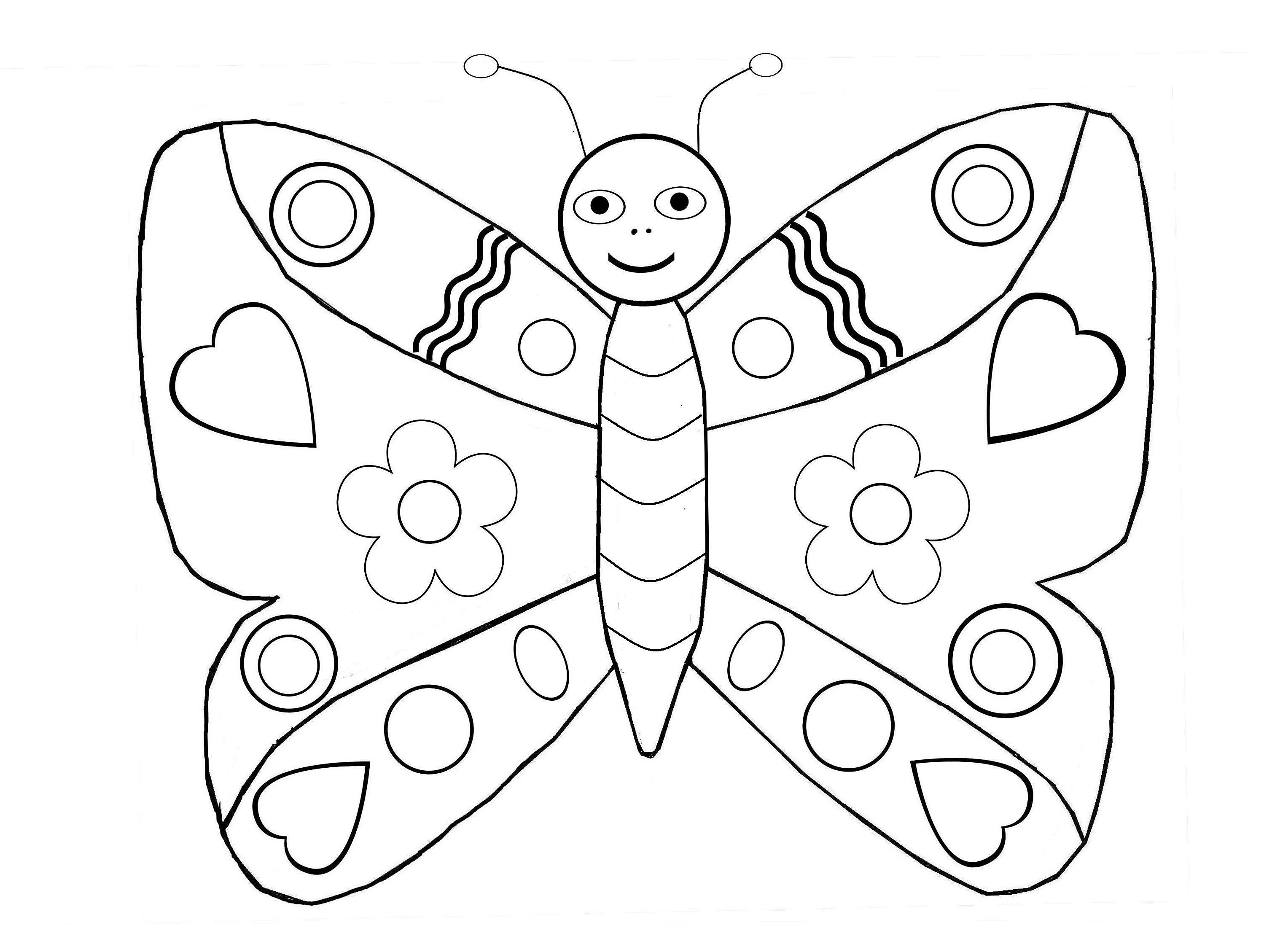 dessin à colorier papillon format a4