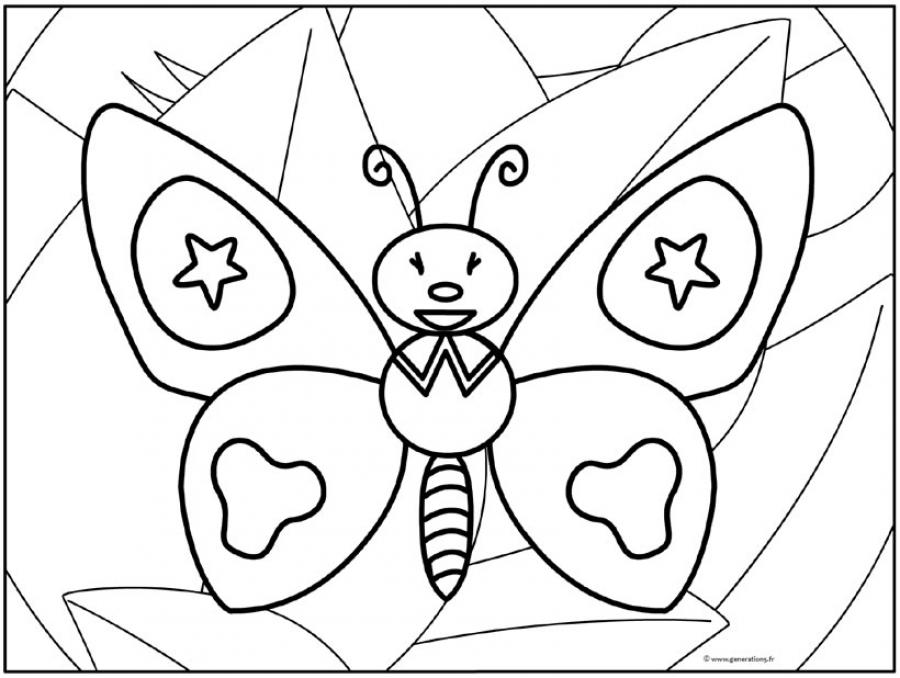 coloriage à dessiner papillon à imprimer gratuit