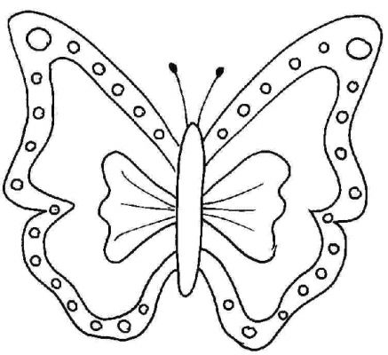 coloriage à dessiner papillon fille