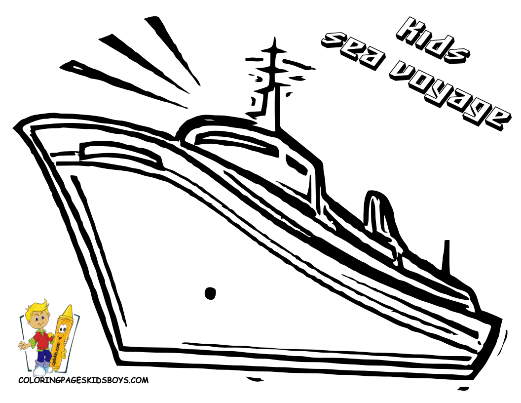 dessin  colorier bateau paquebot