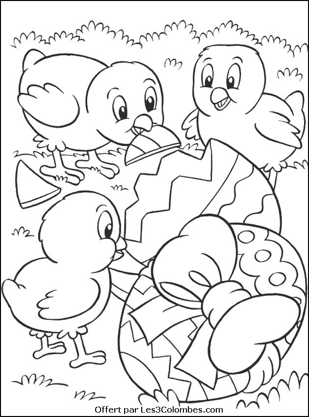coloriage paques cp