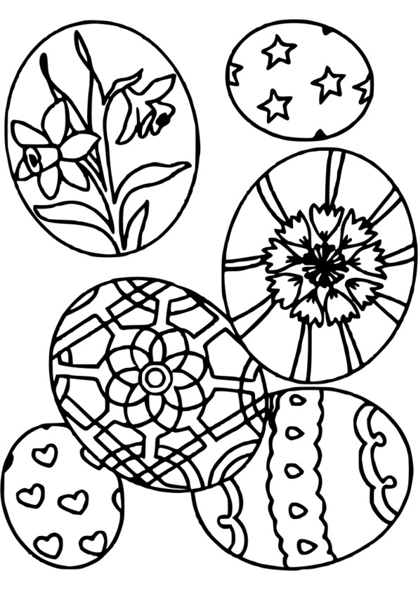 coloriage à dessiner paques gs