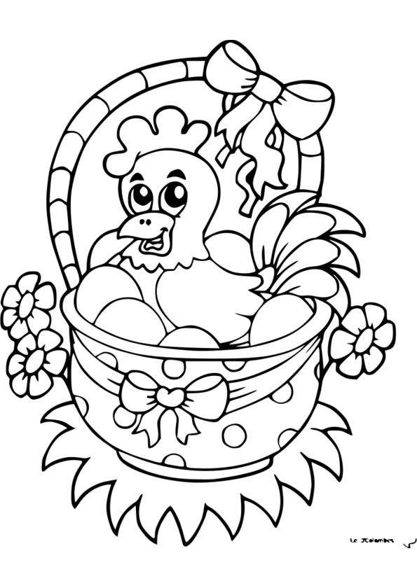 coloriage pour paques gratuit