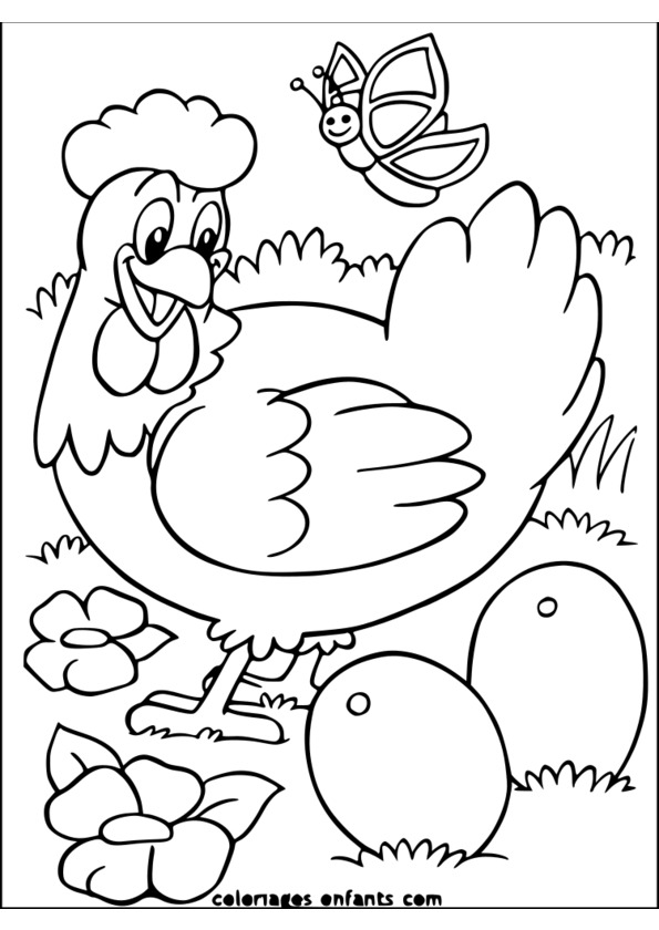 coloriage à dessiner paques à imprimer