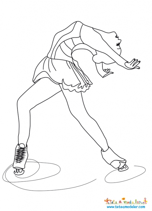 coloriage de patin a roulette