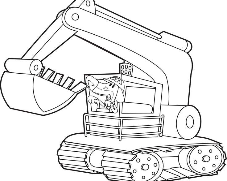 pelleteuse coloriage