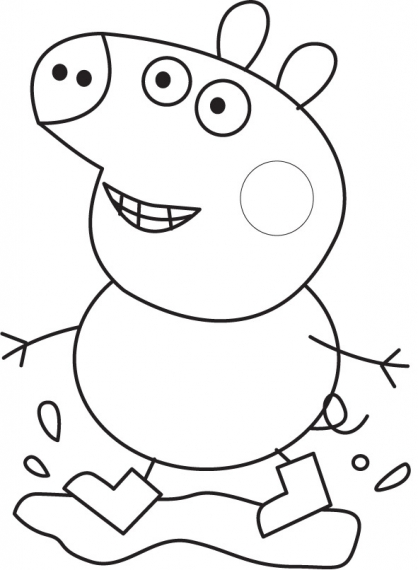 coloriage peppa pig voiture