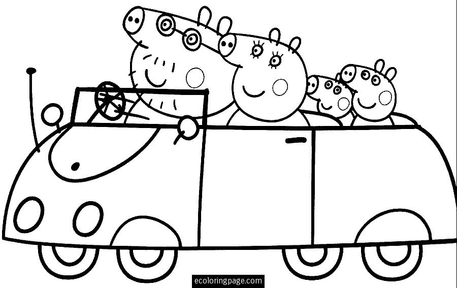 coloriage  dessiner de peppa pig