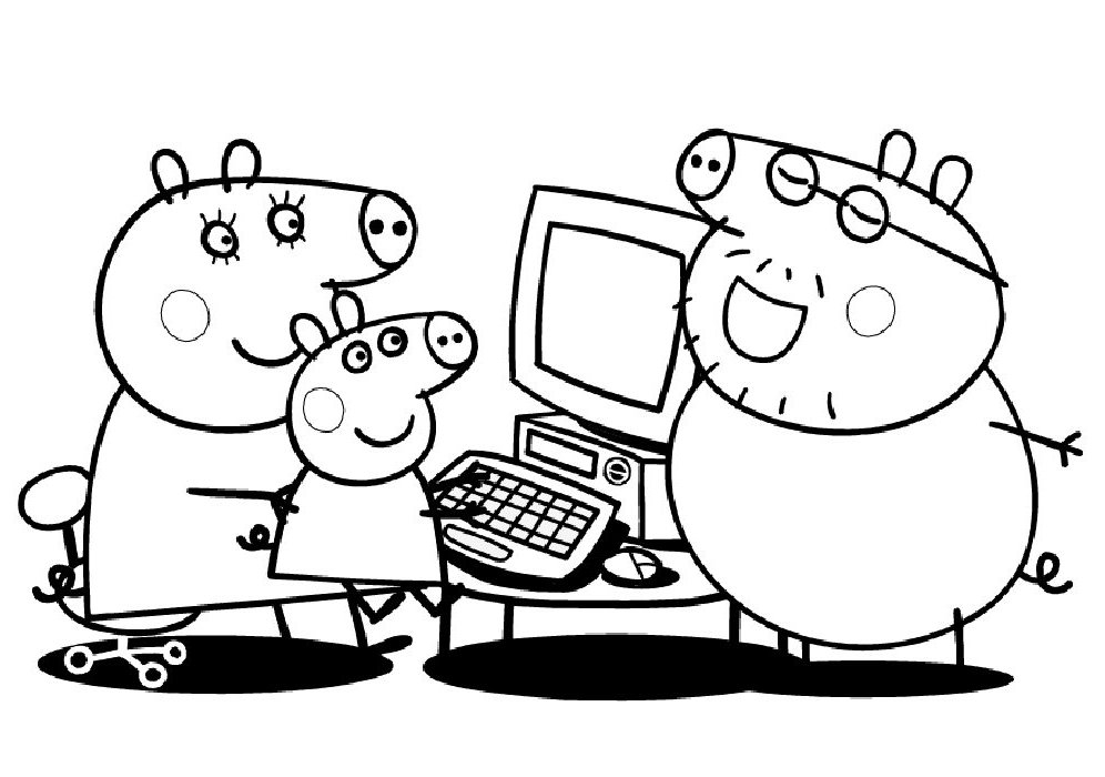 dessin peppa pig  imprimer gratuit