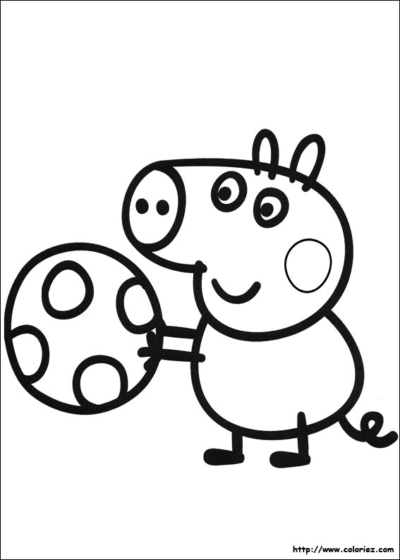 coloriage à dessiner peppa pig noel