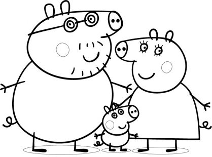 dessin à colorier peppa pig à imprimer