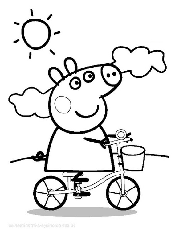 coloriage peppa pig  imprimer gratuit