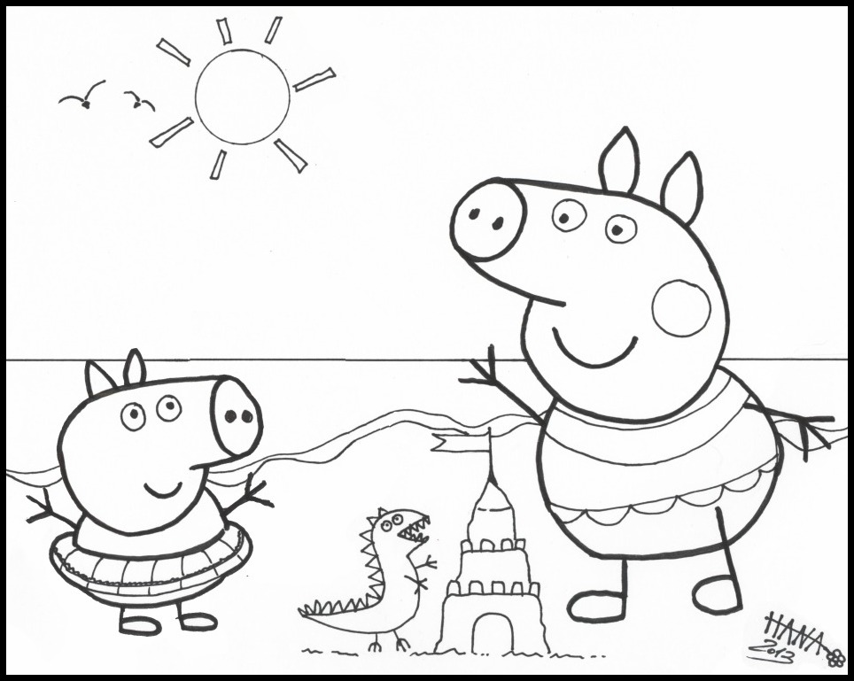 dessin peppa pig noel