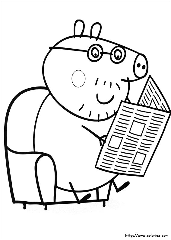 coloriage à dessiner peppa pig à imprimer