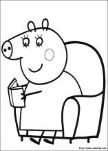 dessin à colorier peppa pig à imprimer gratuit