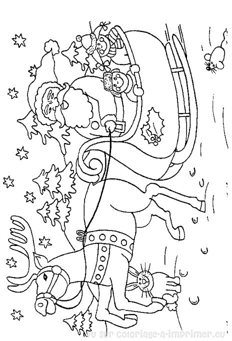 7 dessins de coloriage Père Noël Imprimer à imprimer coloriage pere noel imprimer