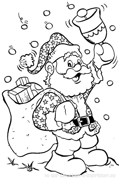 Coloriage Gratuit Pere Noel En Ligne