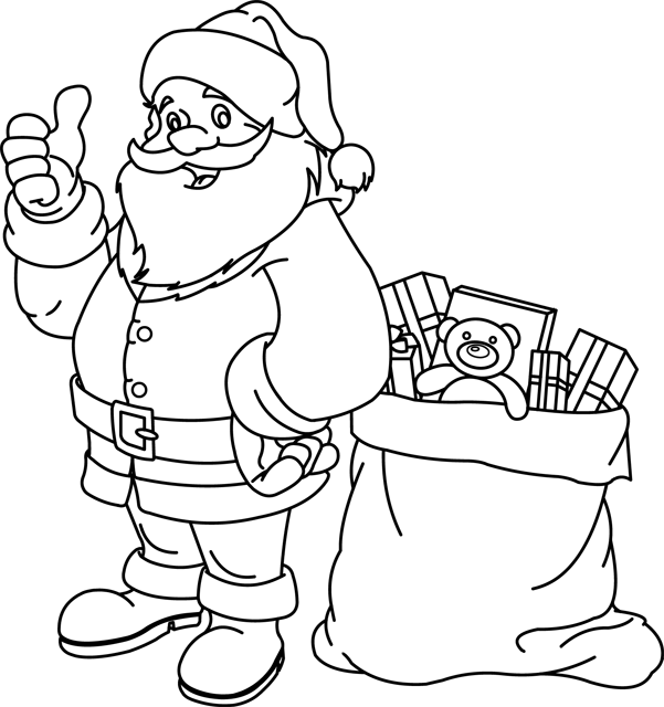 coloriage à dessiner pere noel a colorier en ligne