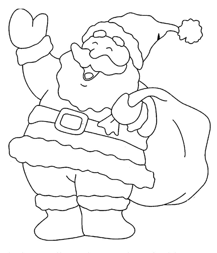 dessin pere noel et sapin