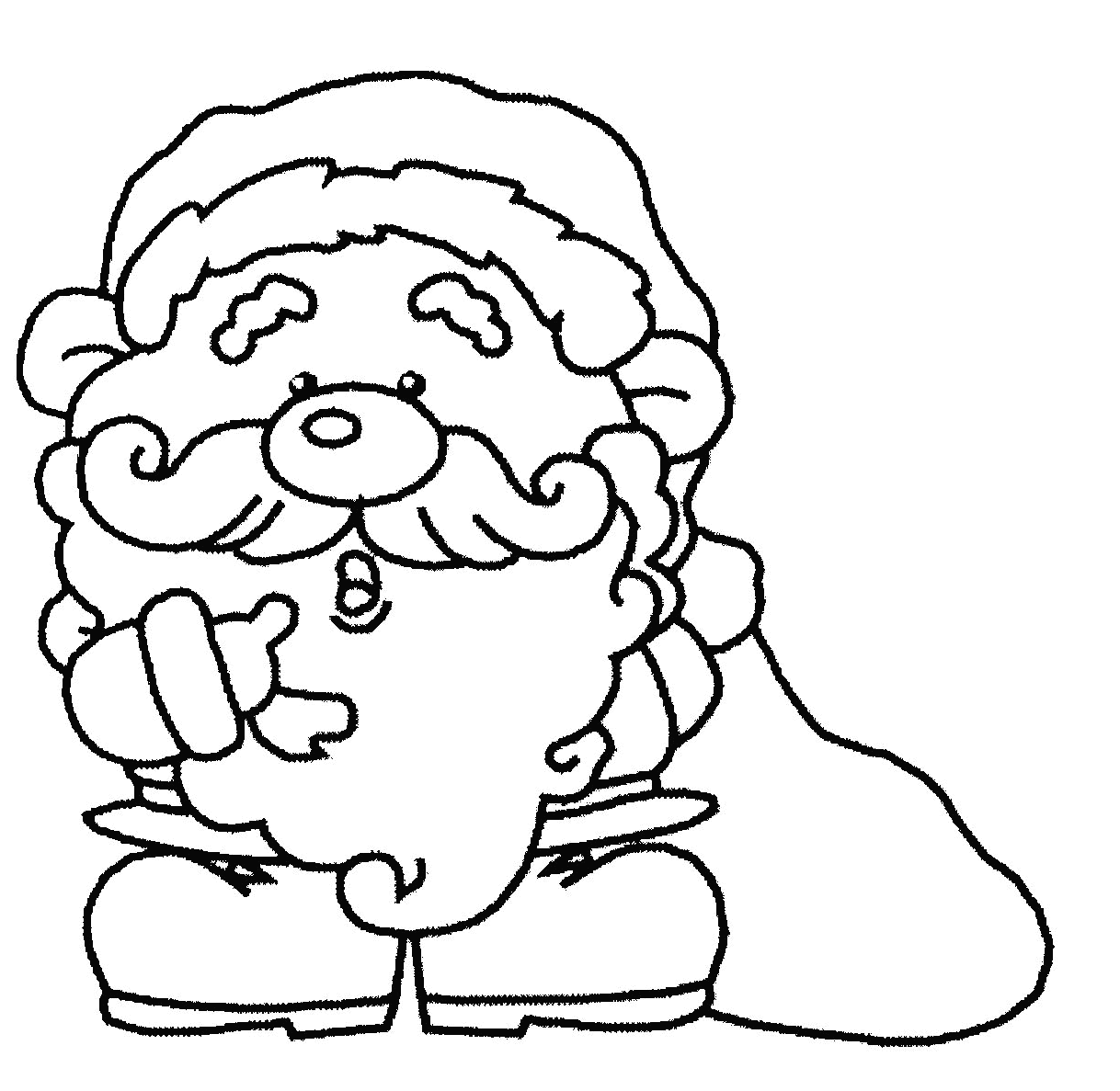 coloriage à dessiner pere noel magique