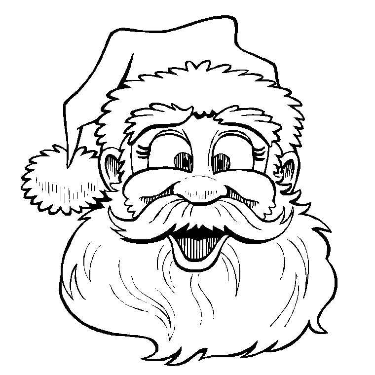 dessin Ã colorier pere noel et rennes