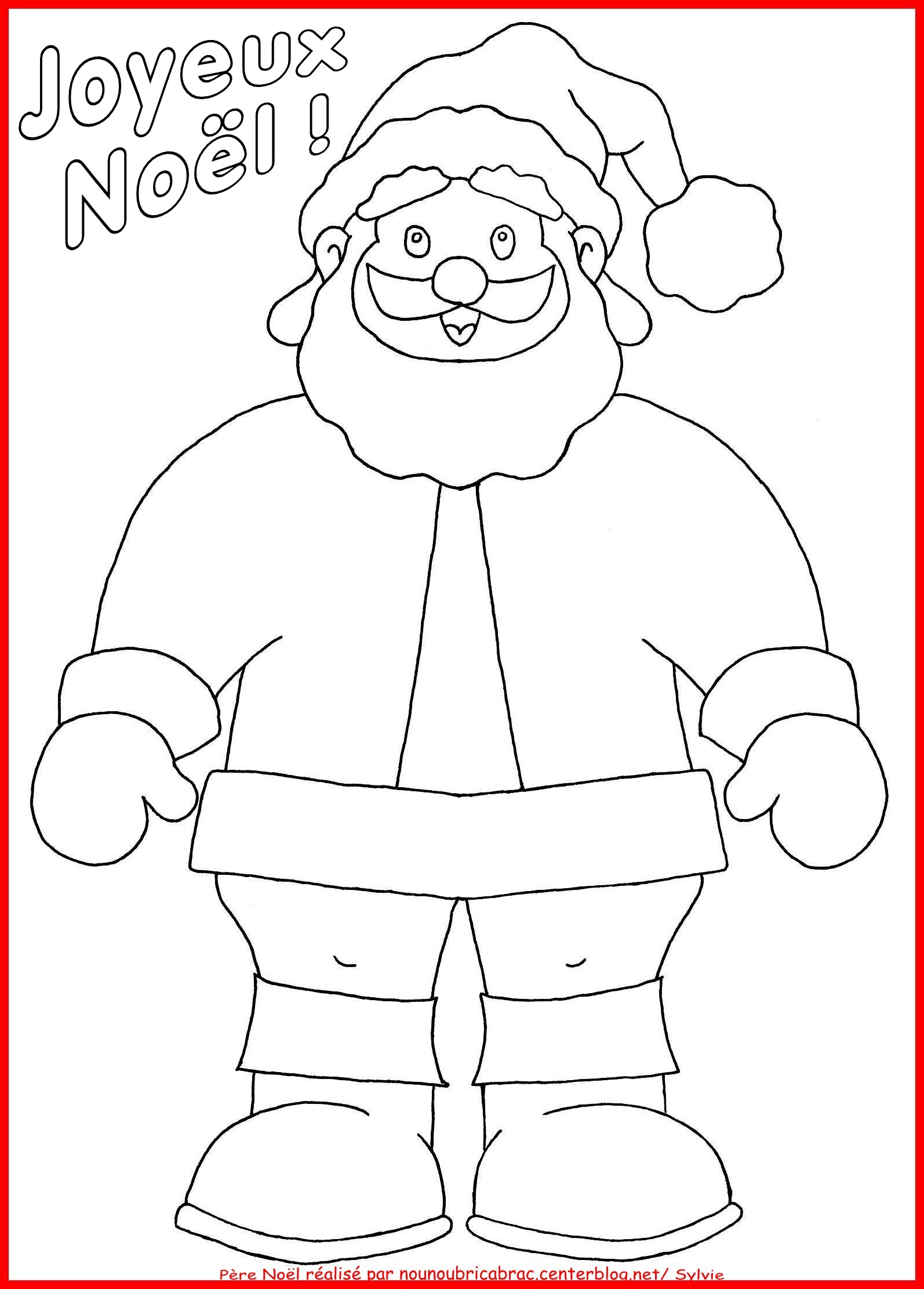 dessin  colorier pere noel pere noel 6