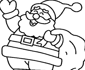 coloriage pere noel avec traineau