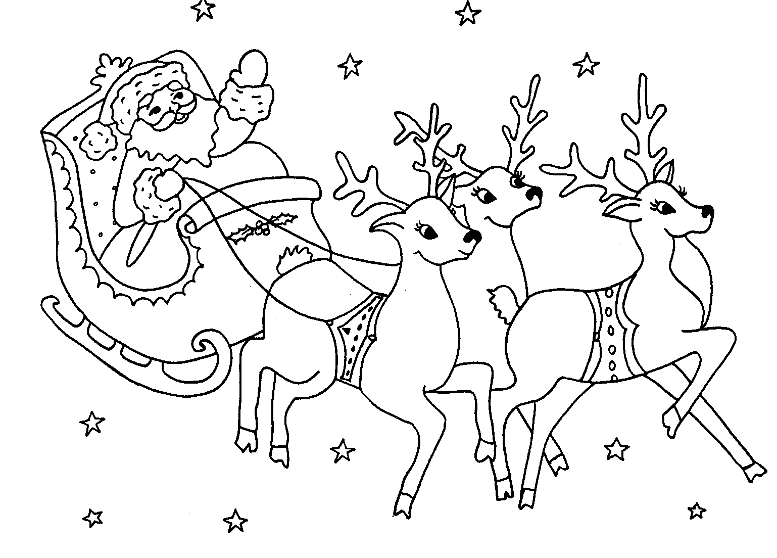 coloriage à dessiner pere noel a la plage