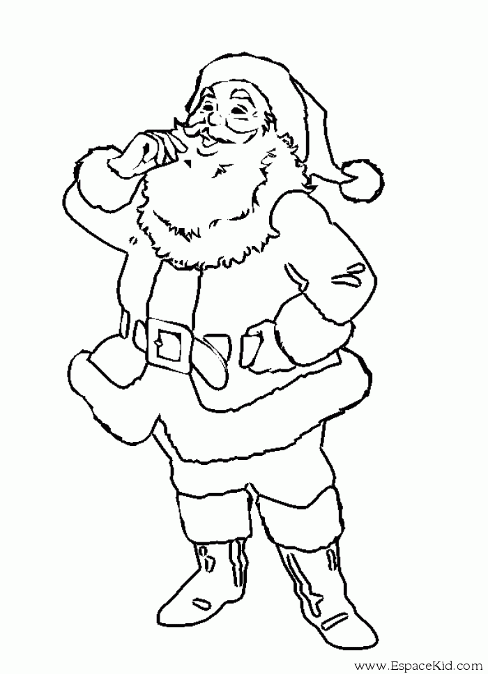 coloriage pere noel avec traineau