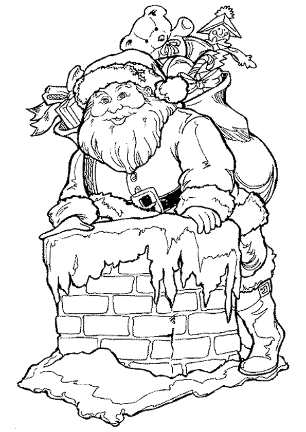 dessin pere noel cadeaux