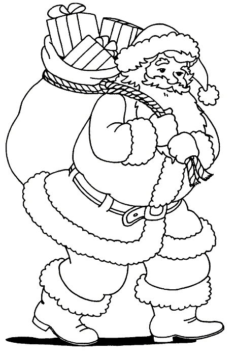 dessin a colorier pere noel deja colorier