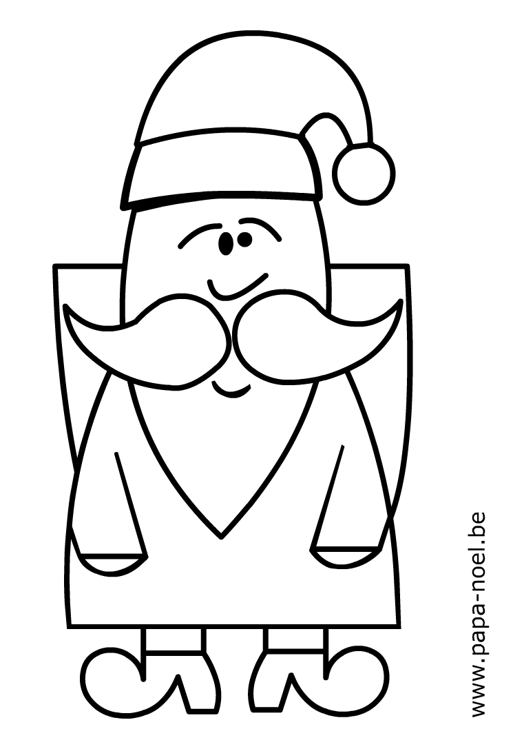 dessin pere noel visage