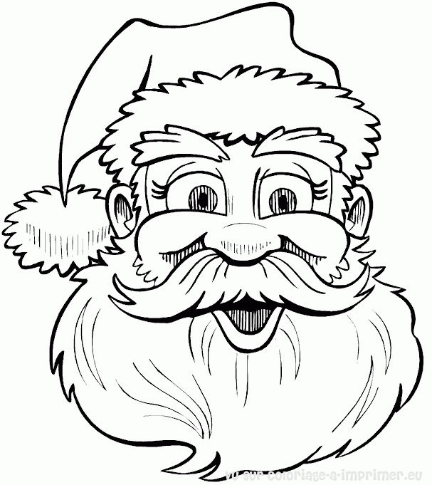 dessin  colorier pere noel pour tout petit