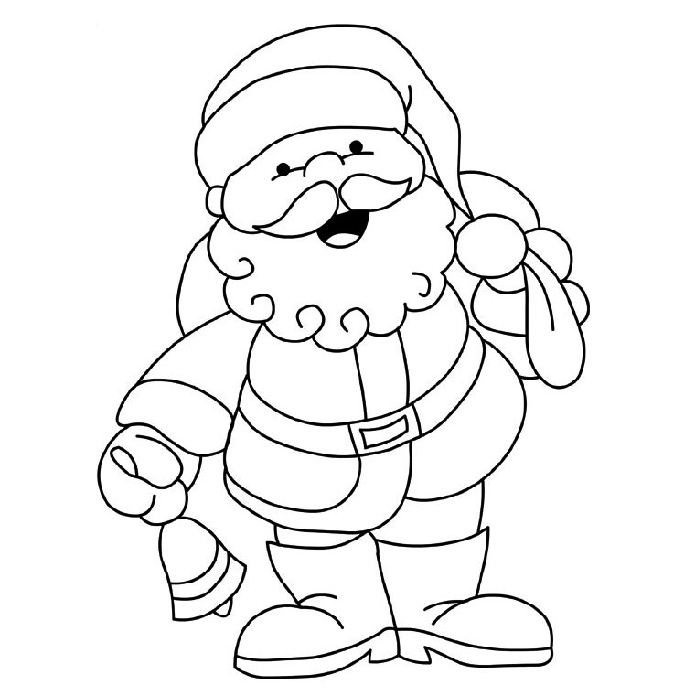 Coloriage Pere Noel à Imprimer Format A4