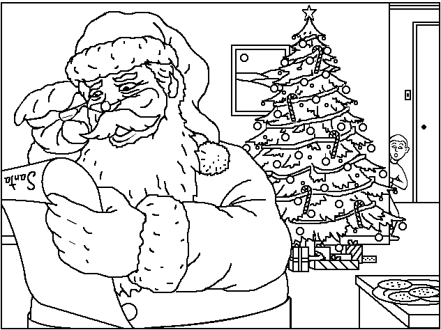 coloriage pere noel disney