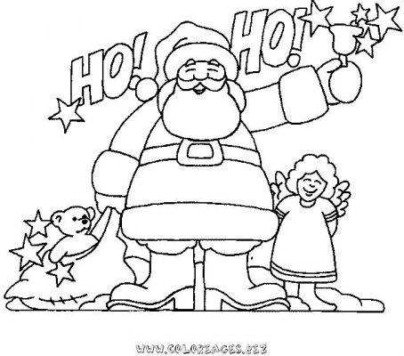 dessin pere noel colorier