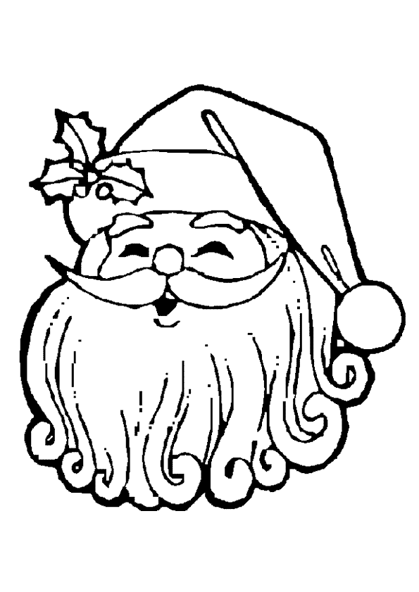 dessin à colorier pere noel grand format