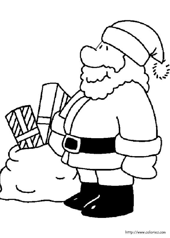 coloriage pere noel et saint nicolas