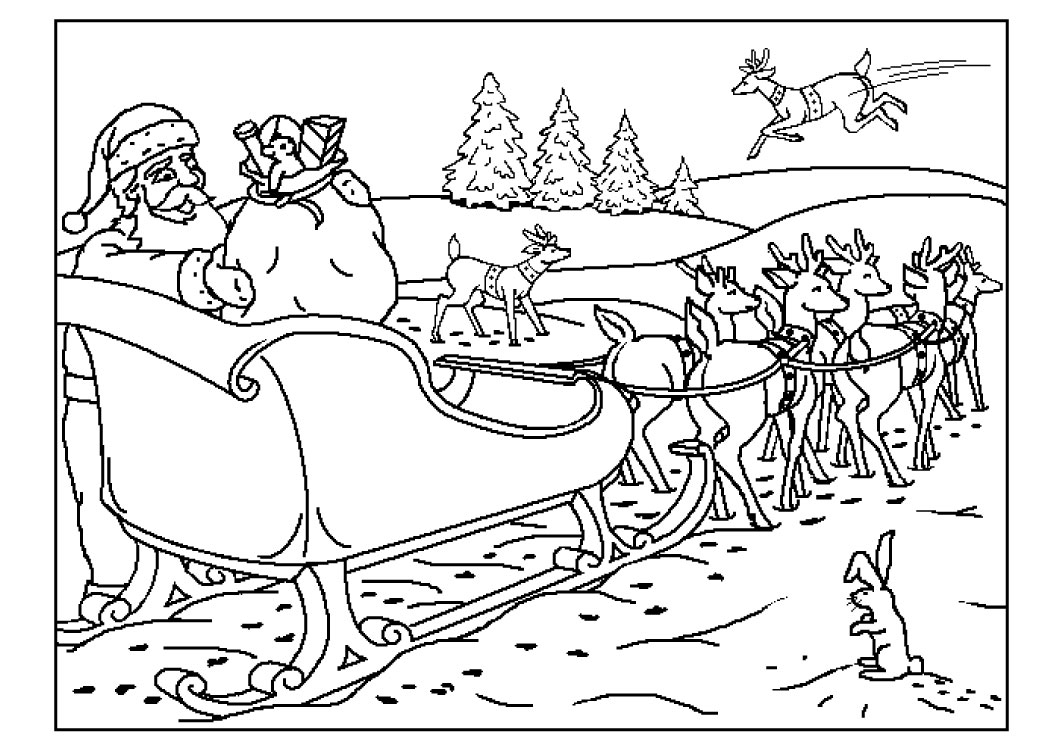 coloriage pere noel et bonhomme de neige