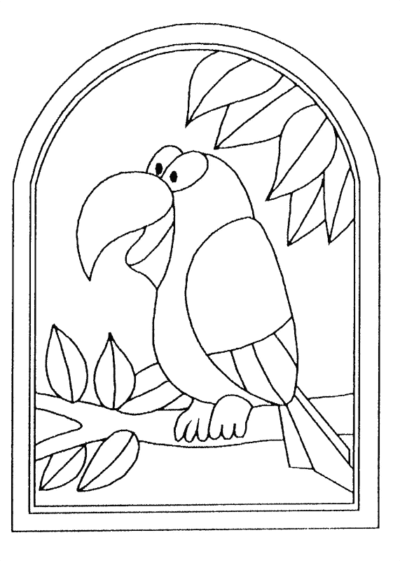 coloriage à dessiner perroquet rio a imprimer