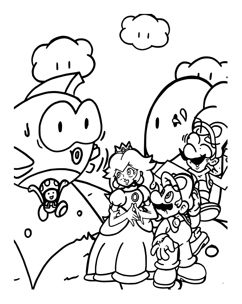 coloriage personnage mario kart