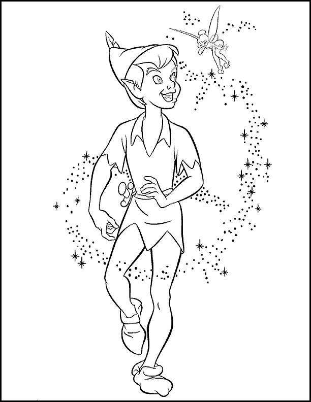 Résultat de recherche d'images pour "coloriage peter pan gratuit"